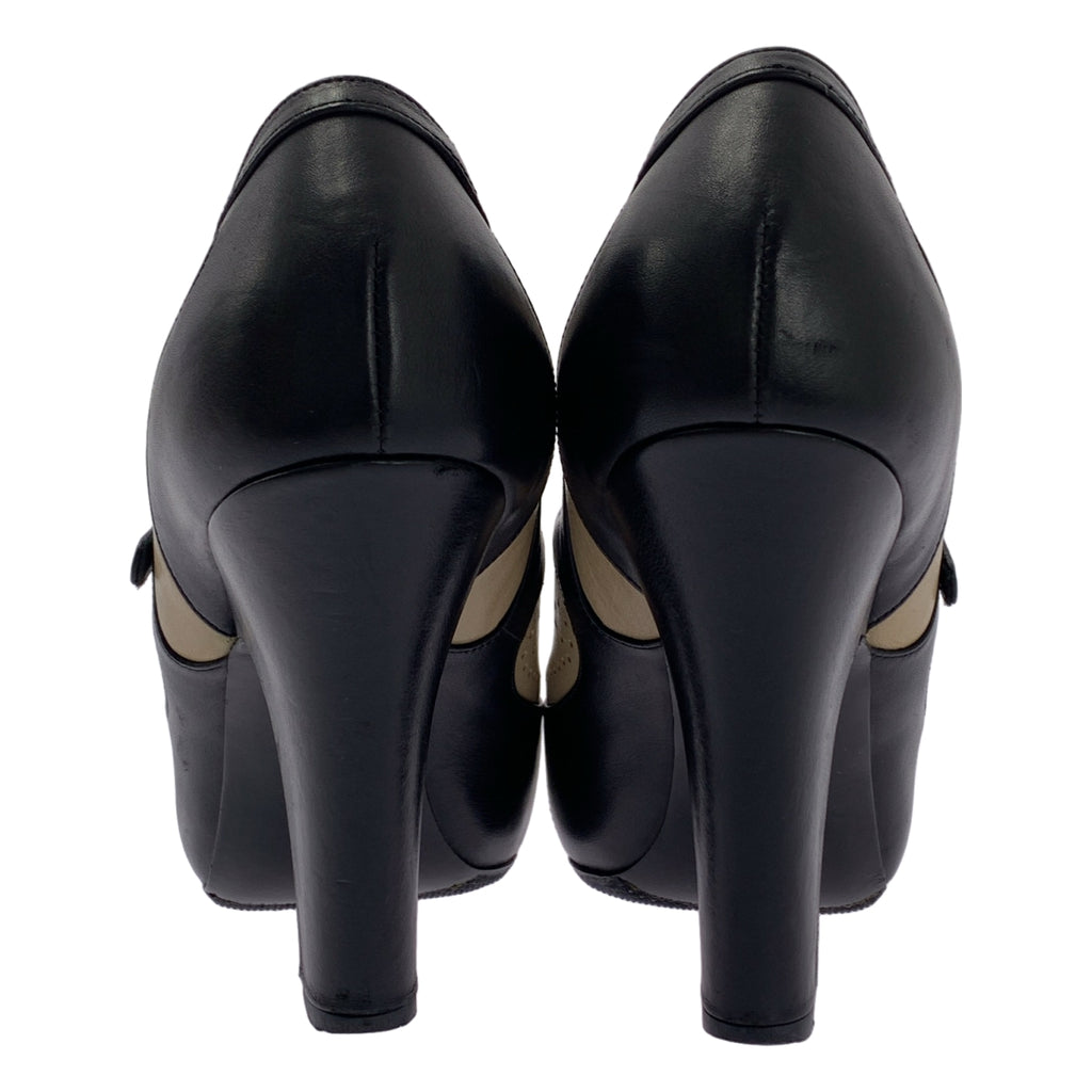 BOTTEGA VENETA / 보테가 베네타 | 가죽 바이 컬러 스트랩 펌프스 | 36 | 여성