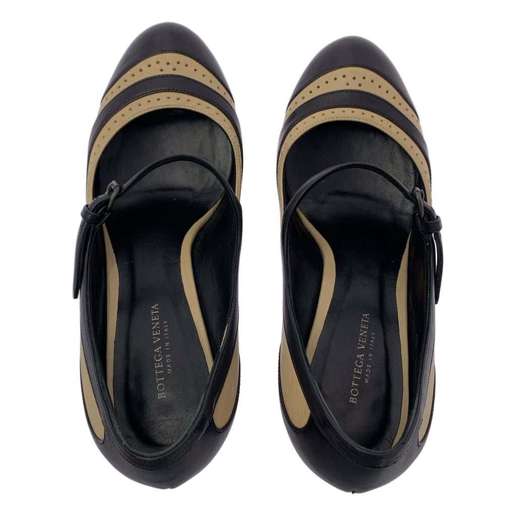 BOTTEGA VENETA / 보테가 베네타 | 가죽 바이 컬러 스트랩 펌프스 | 36 | 여성