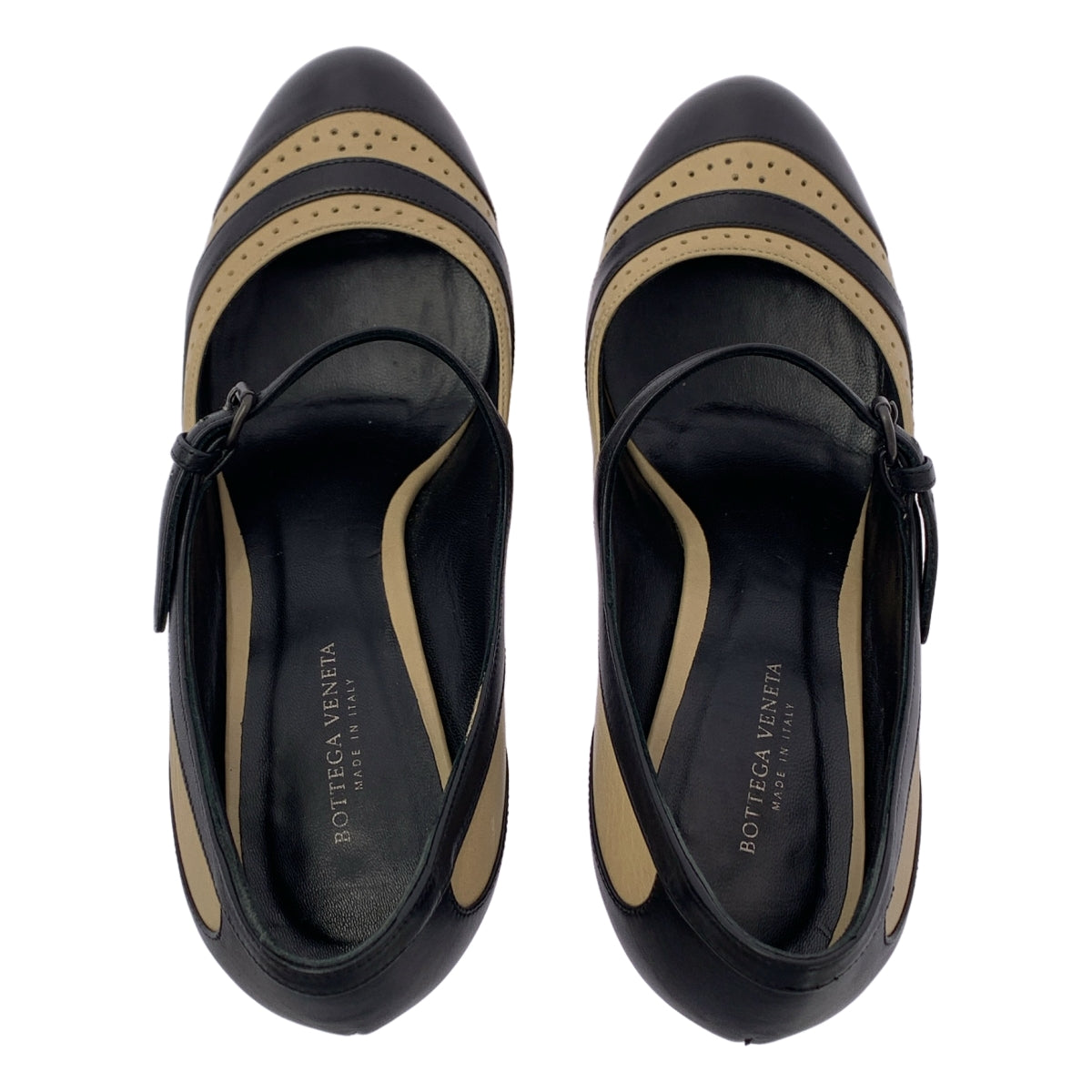 BOTTEGA VENETA / 보테가 베네타 | 가죽 바이 컬러 스트랩 펌프스 | 36 | 여성