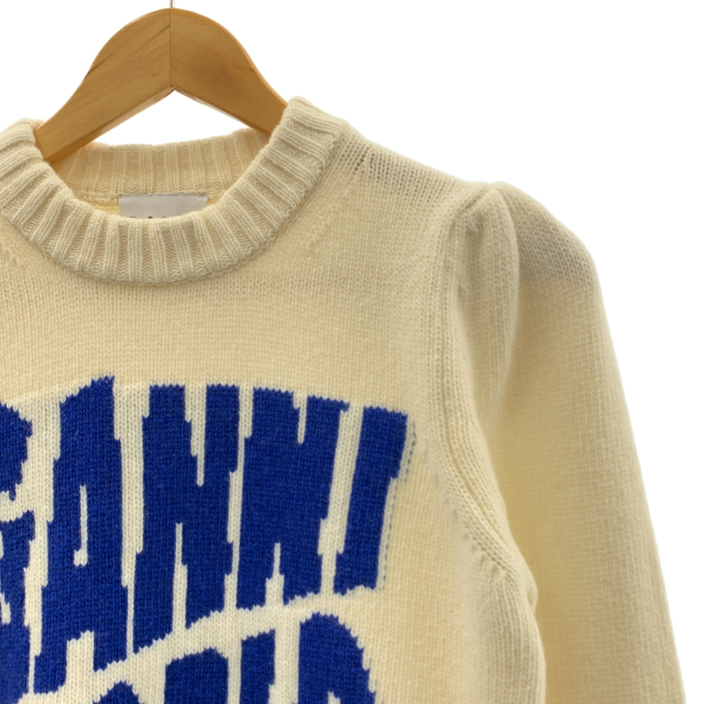 Ganni / Ganni | GANNI WORLD Logo 圓領針織衫 | XS | 女款