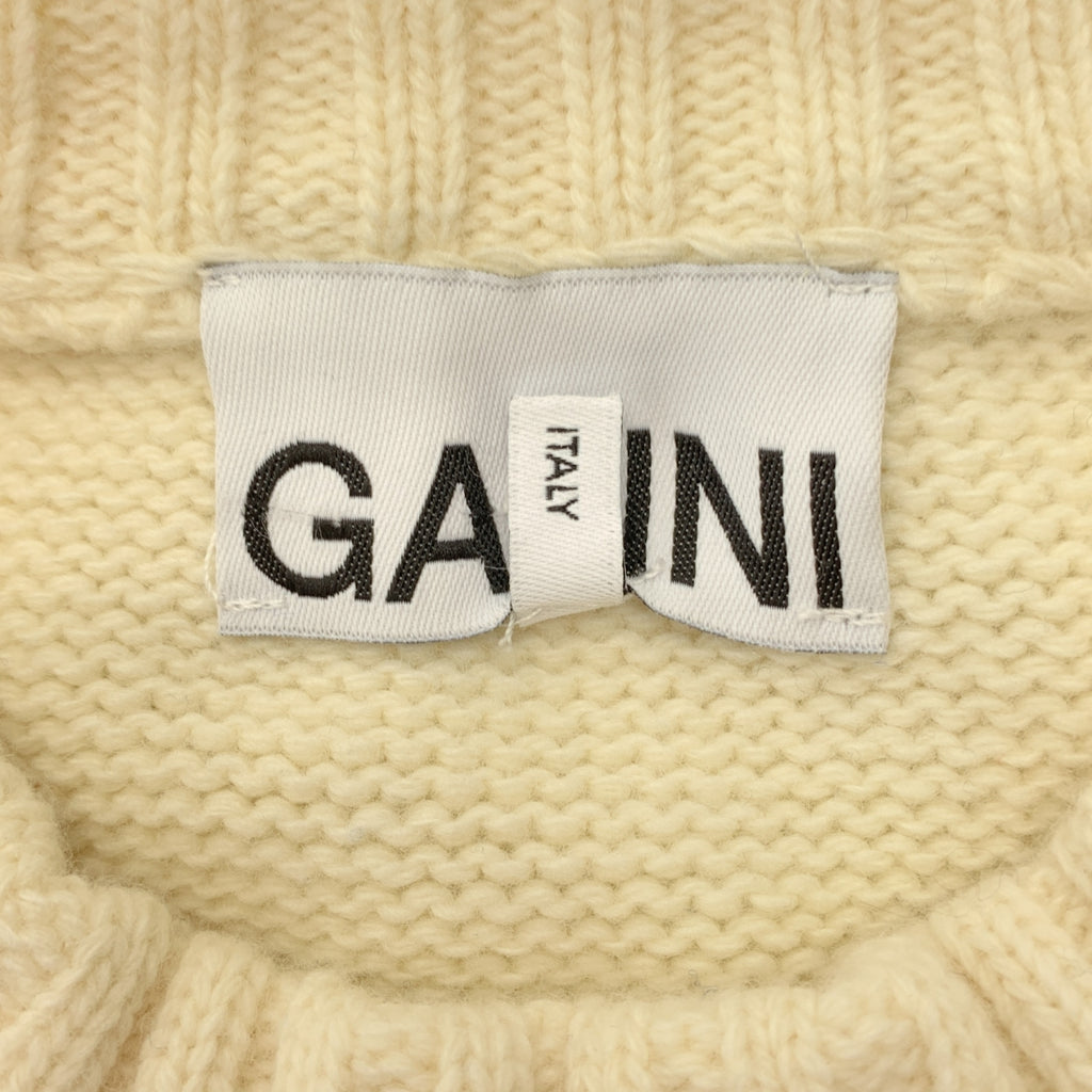 Ganni / Ganni | GANNI WORLD Logo 圓領針織衫 | XS | 女款