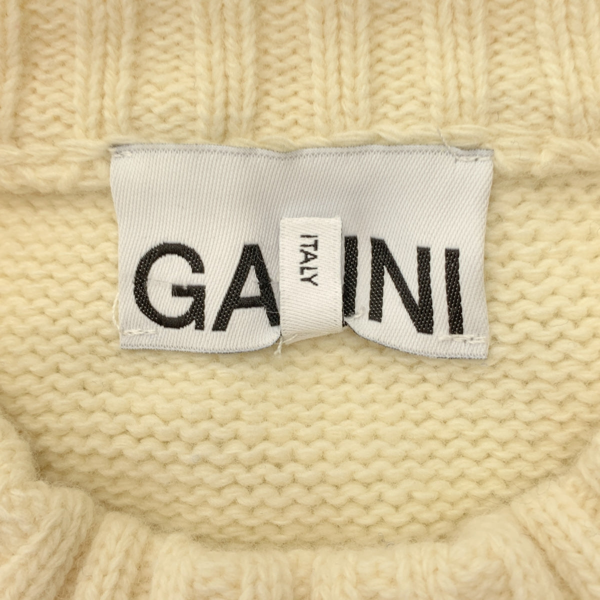 Ganni / Ganni | GANNI WORLD Logo 圓領針織衫 | XS | 女款