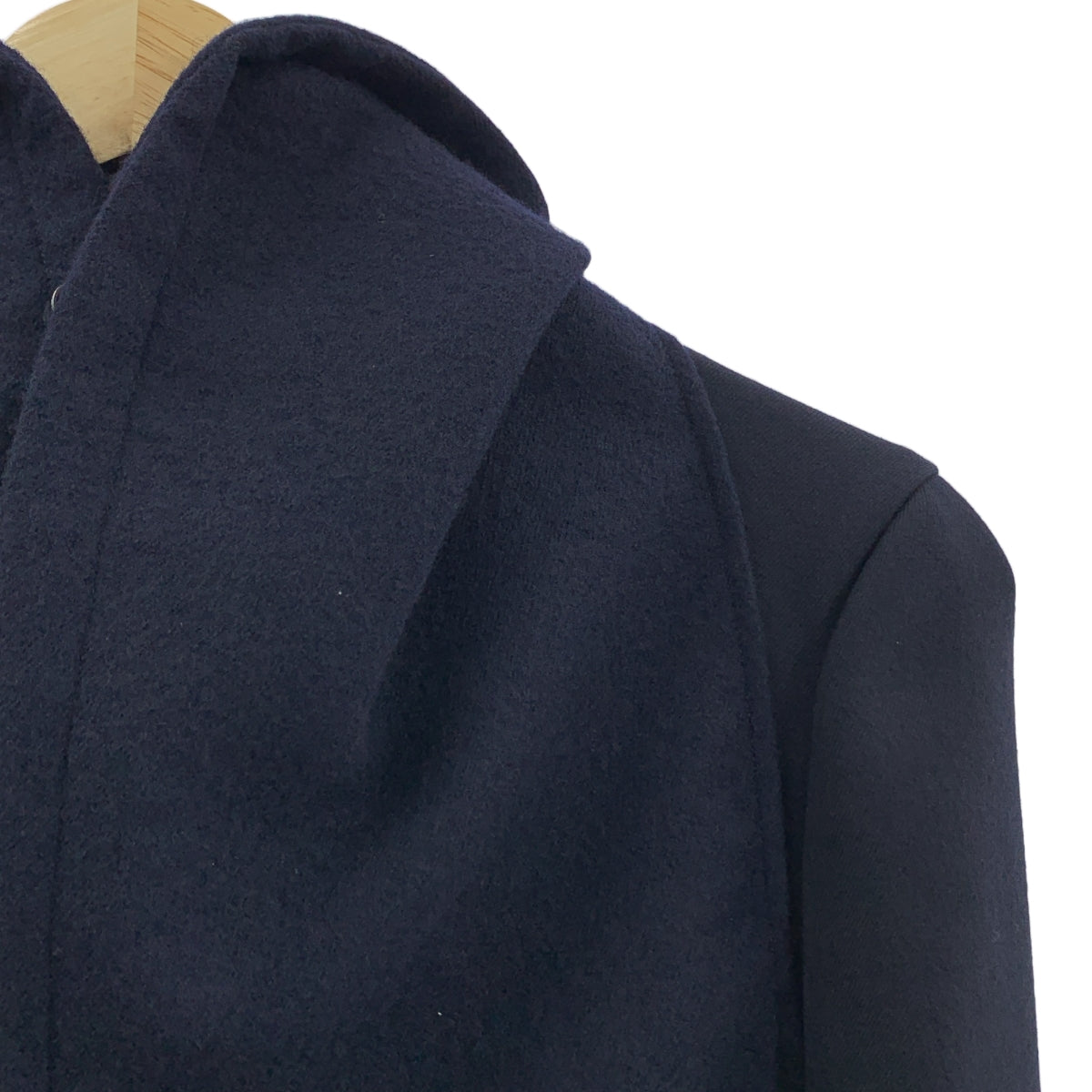 [狀況極佳] tricot COMME des GARÇONS | 2019 秋冬 / 2019 秋冬 | 連帽羊毛修身外套 | M 碼 | 海軍藍 | 女款