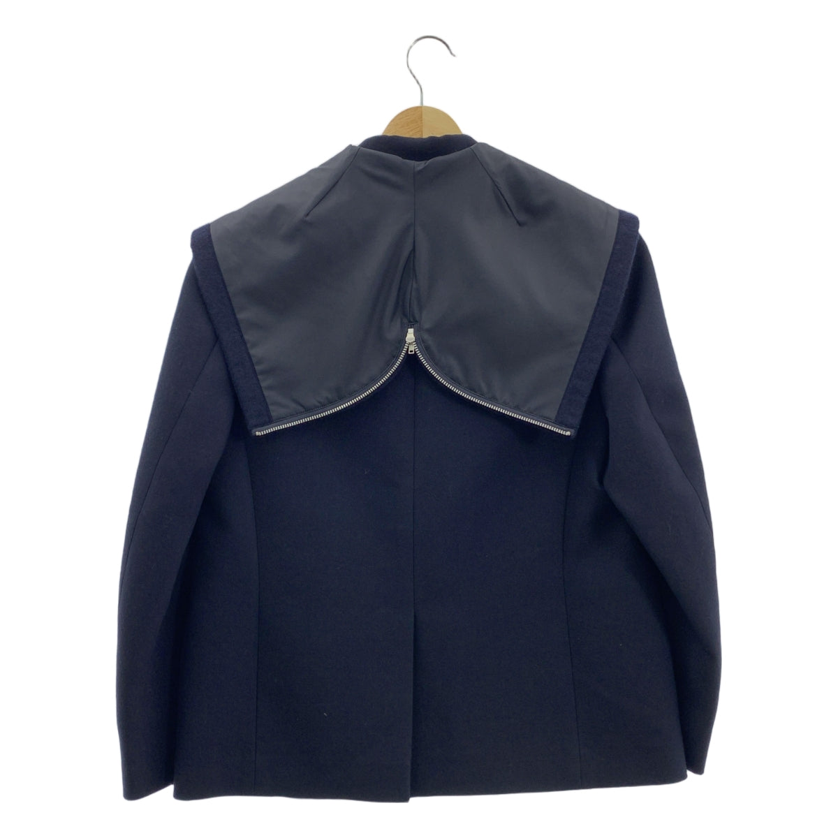 【미품】 tricot COMME des GARCONS / 트리코콤 데 걸슨 | 2019AW / AD2019 | 푸드 파트 도킹 울 테일러드 재킷 | M | 네이비 | 여성