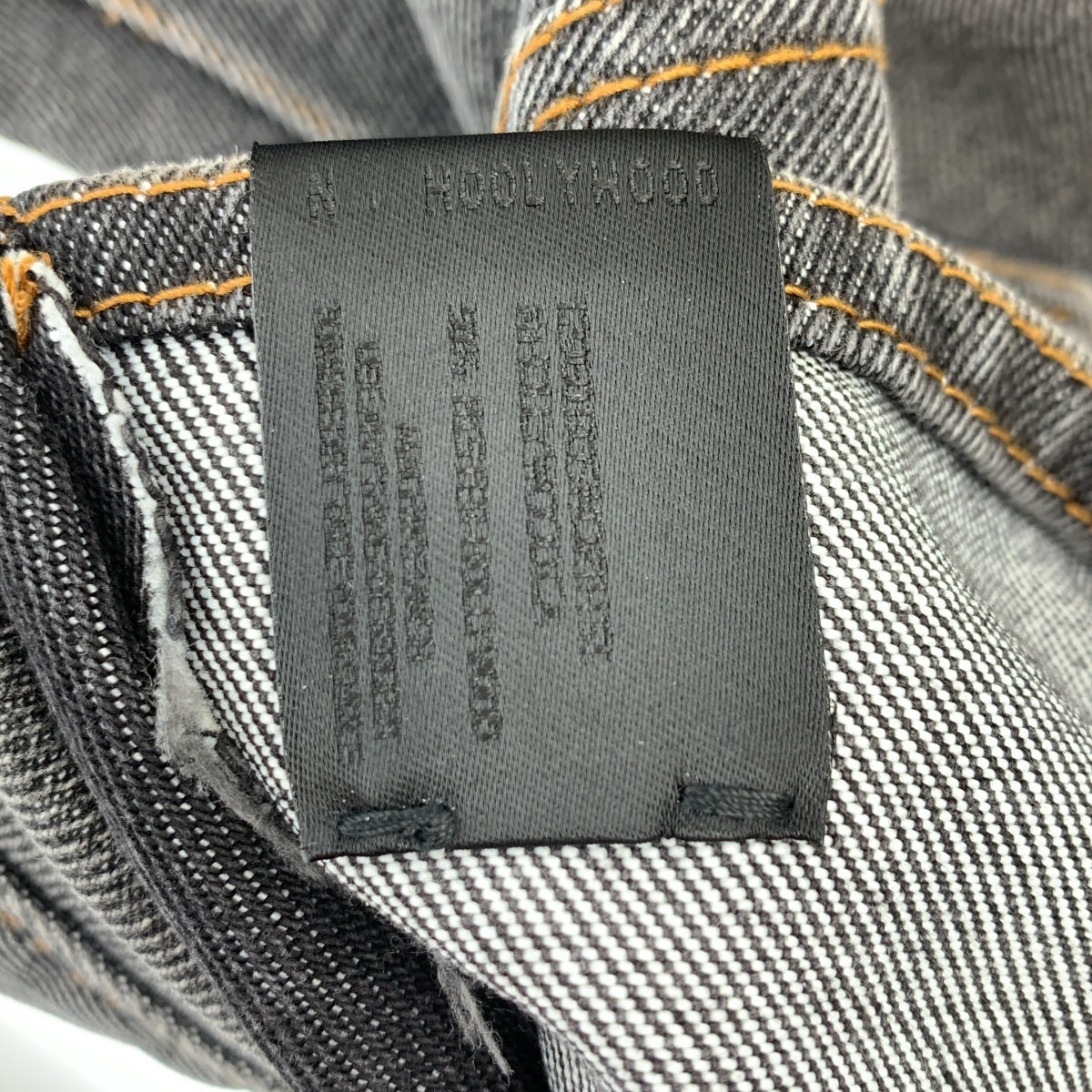 N.HOOLYWOOD / 엔 할리우드 | COMPILE / DENIM HALF PANTS / 블랙 데님 와이드 이지 반바지 반바지 | 42 | 남성