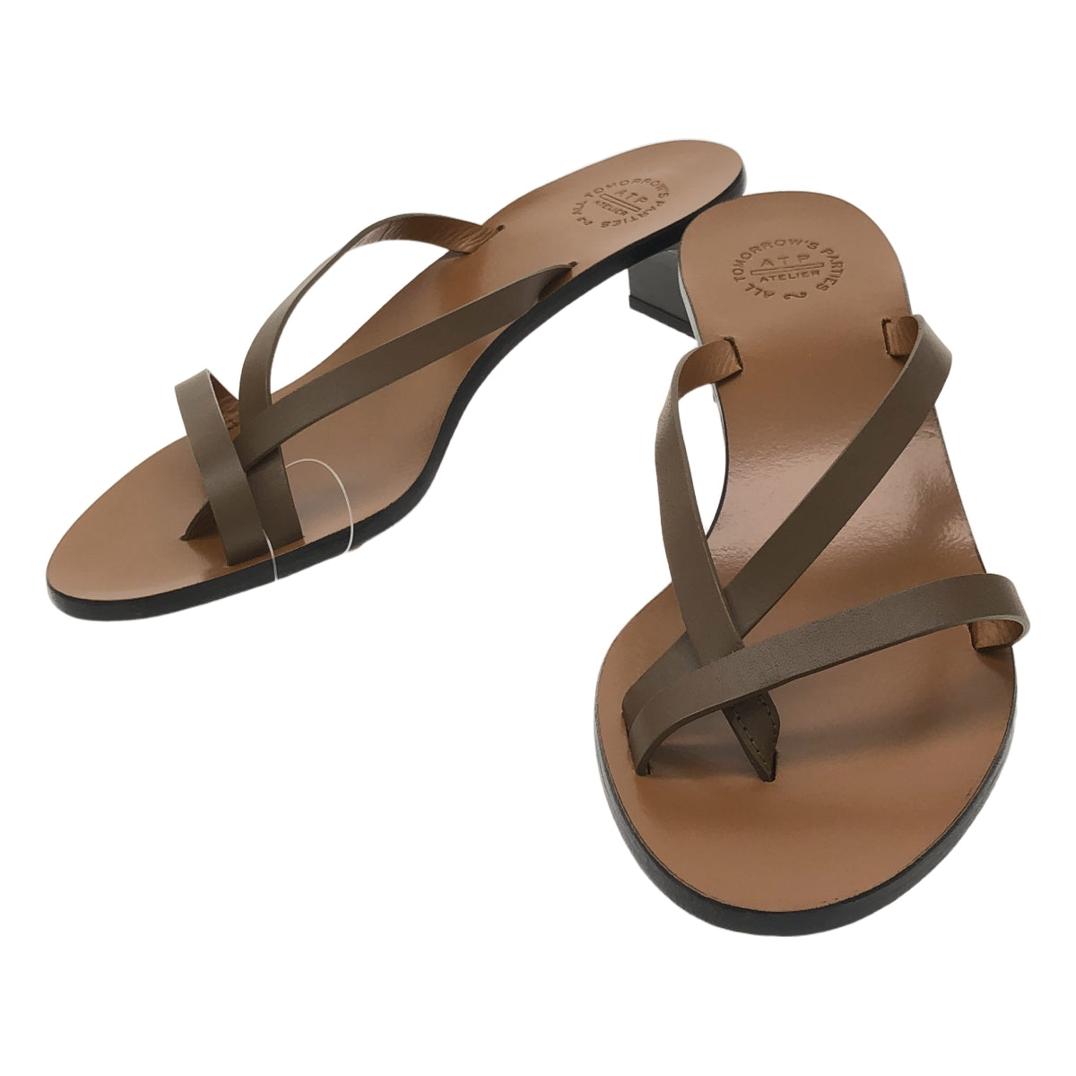 ATP atelier | Leather thong heel sandals | 37 | Women's