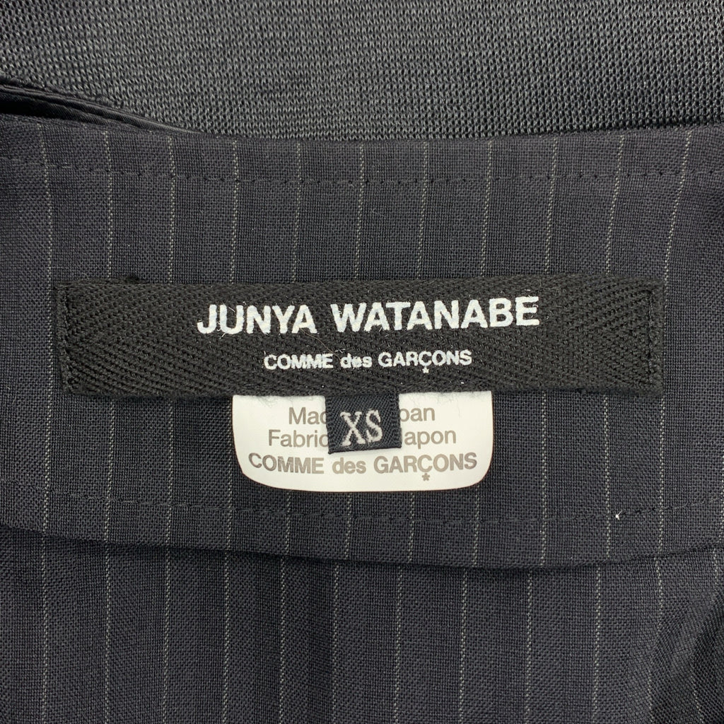 [狀況良好] JUNYA WATANABE COMME des GARCONS / 渡邊淳彌 | 2021SS / AD2020 | 透明開衫對接層疊羊毛連身裙 | XS | 黑色 | 女款