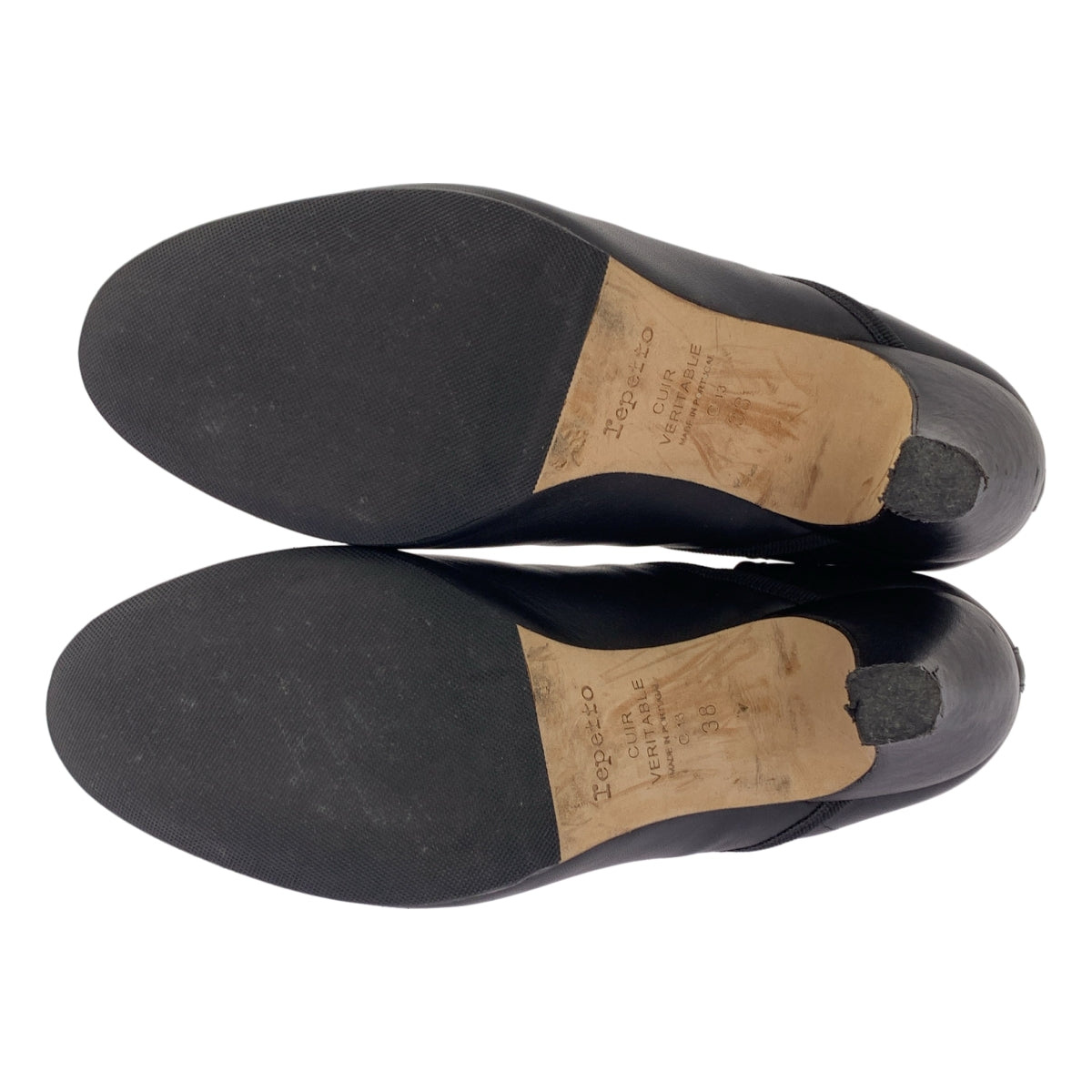 repetto / 레펫 | 가죽 사이드 고어 힐 부티 짧은 부츠 | 38 | 여성