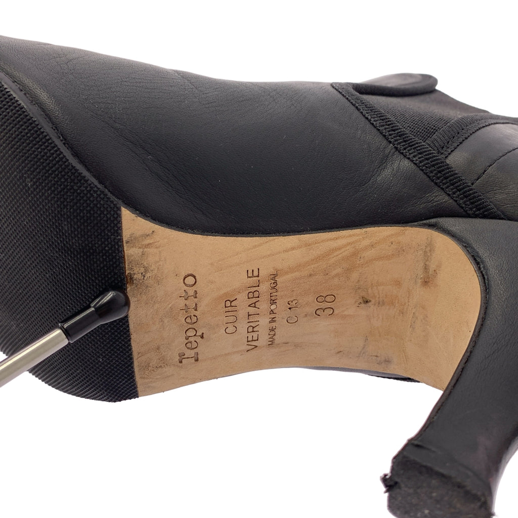 repetto / 레펫 | 가죽 사이드 고어 힐 부티 짧은 부츠 | 38 | 여성