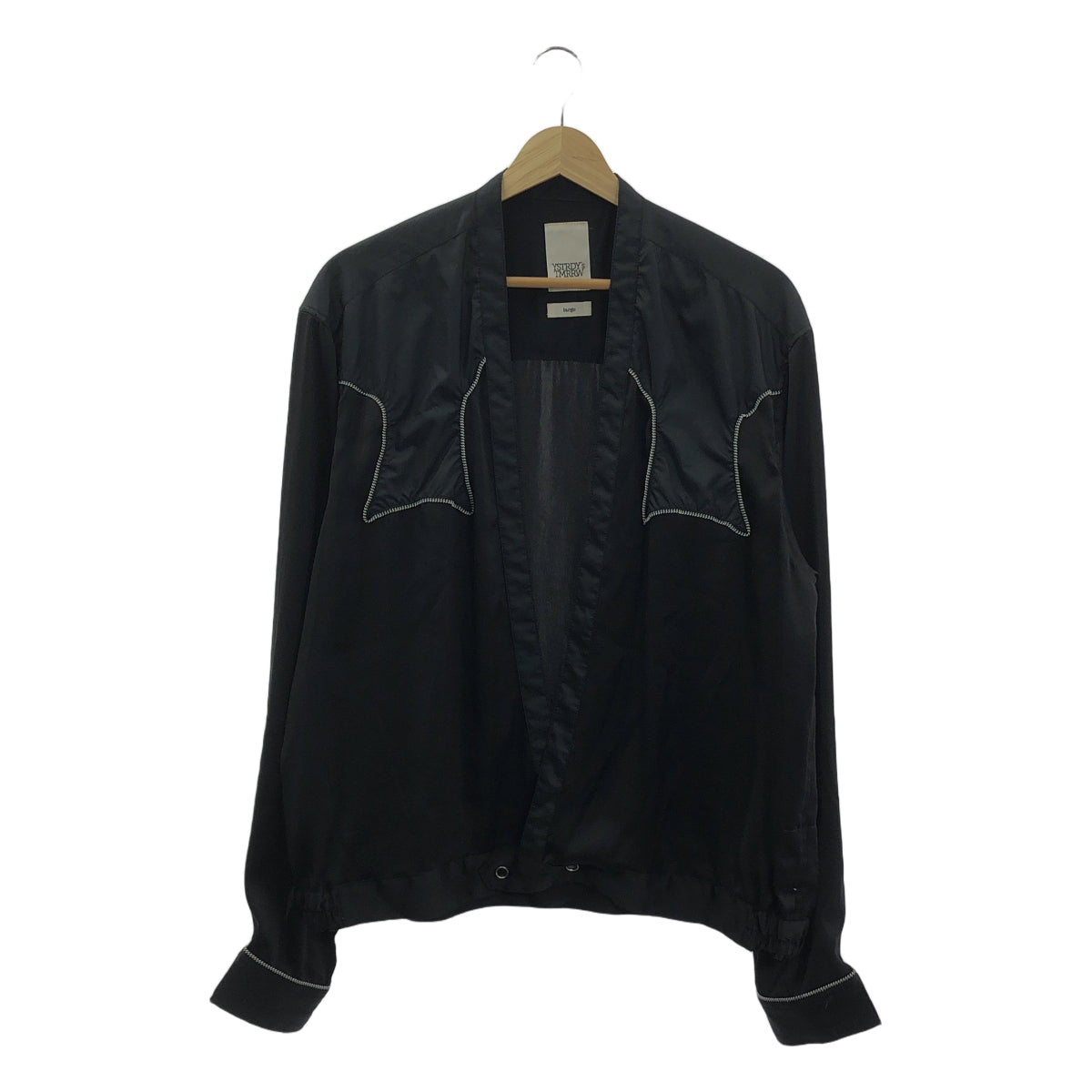 YSTRDY'S TMRRW / 예스타 데이즈 투모로우 | 새틴 웨스턴 셔츠 | L | 블랙 | 남성