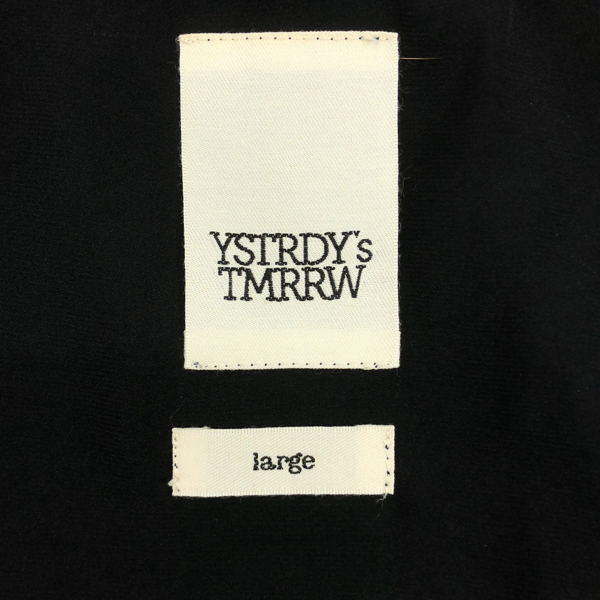 YSTRDY'S TMRRW / 예스타 데이즈 투모로우 | 새틴 웨스턴 셔츠 | L | 블랙 | 남성