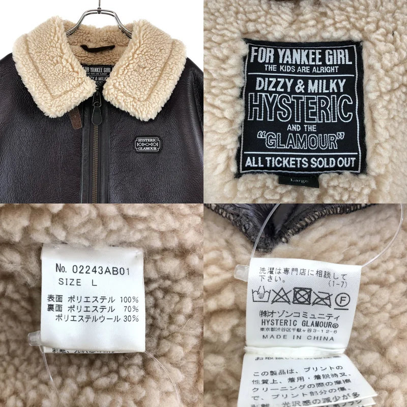 HYSTERIC GLAMOUR / ヒステリックグラマー | 2024AW | B-3 フェイクレザー フライトジャケット | L | メンズ