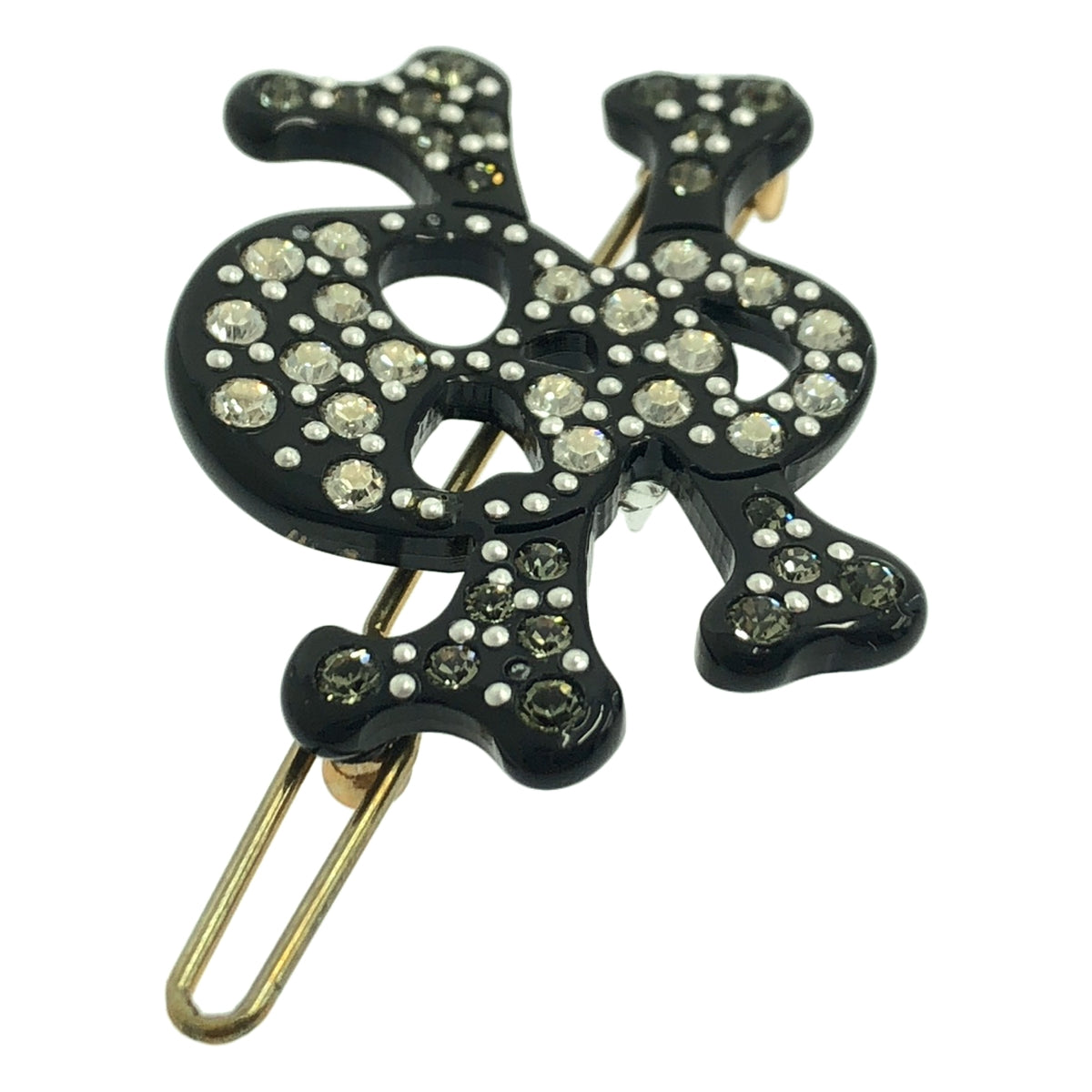 ALEXANDRE DE PARIS / アレクサンドルドゥパリ | ドクロ ビジュー 装飾 ヘアクリップ | ブラック | レディース