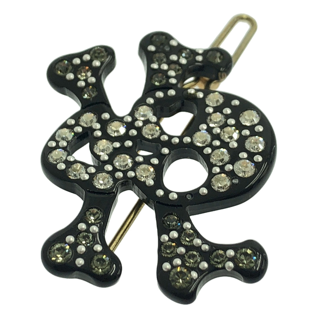 ALEXANDRE DE PARIS / アレクサンドルドゥパリ | ドクロ ビジュー 装飾 ヘアクリップ | ブラック | レディース