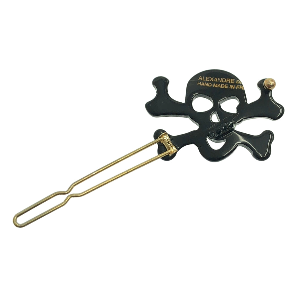 ALEXANDRE DE PARIS / アレクサンドルドゥパリ | ドクロ ビジュー 装飾 ヘアクリップ | ブラック | レディース
