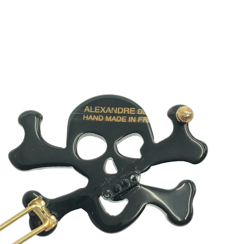 ALEXANDRE DE PARIS / アレクサンドルドゥパリ | ドクロ ビジュー 装飾 ヘアクリップ | ブラック | レディース