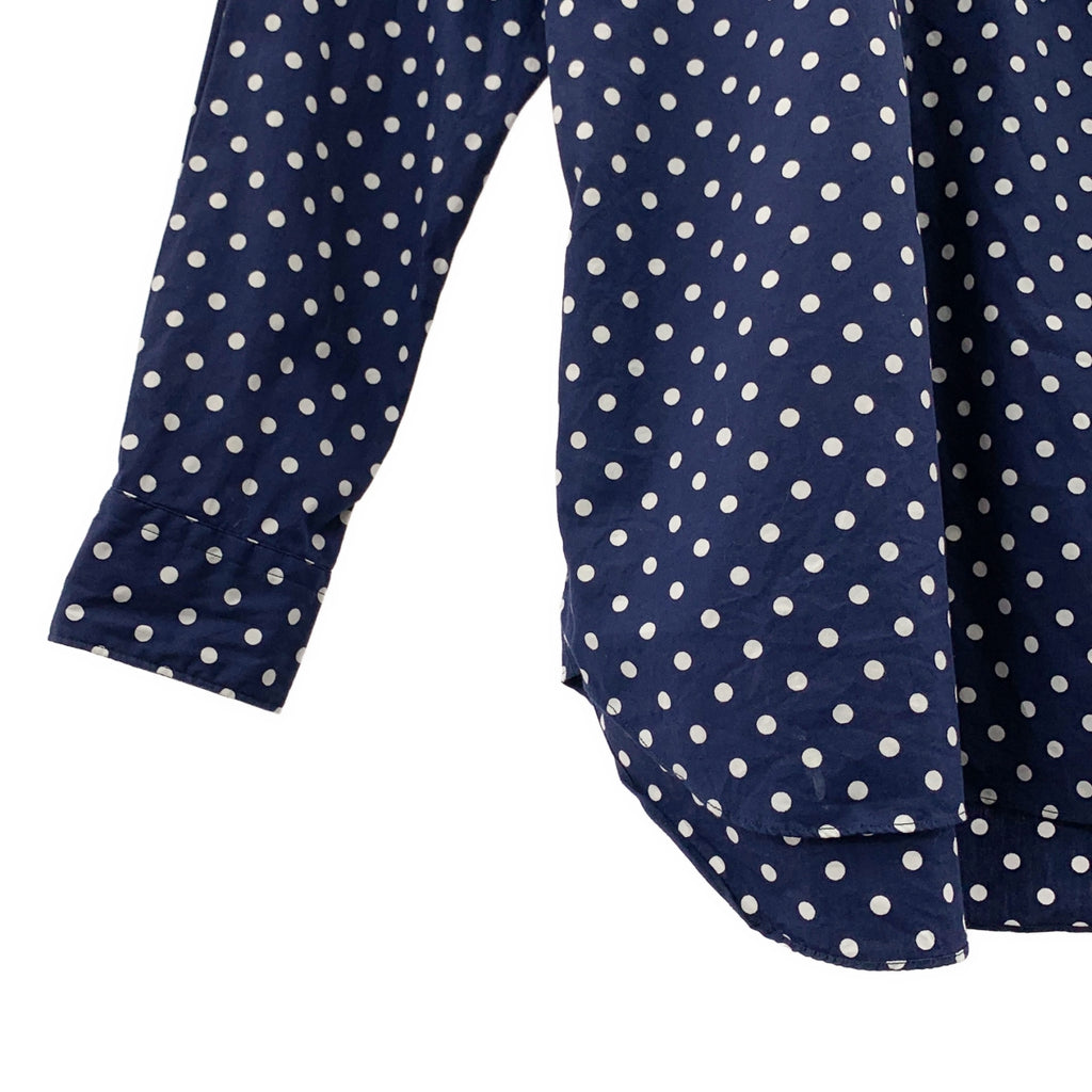 【美品】  CDG by Comme des Garcons. / シーディージー コムデギャルソン | 2019 | コットン ドット バックロゴ レギュラーカラー シャツ | S | ネイビー/ホワイト | メンズ