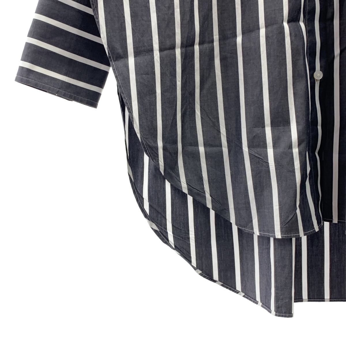 robelite&CO. / ローベリイテアンドシーオー | × L'Appartement Wide Stripe Shirt ワイド ストライプ シャツ | 38 | ネイビー/ホワイト | レディース