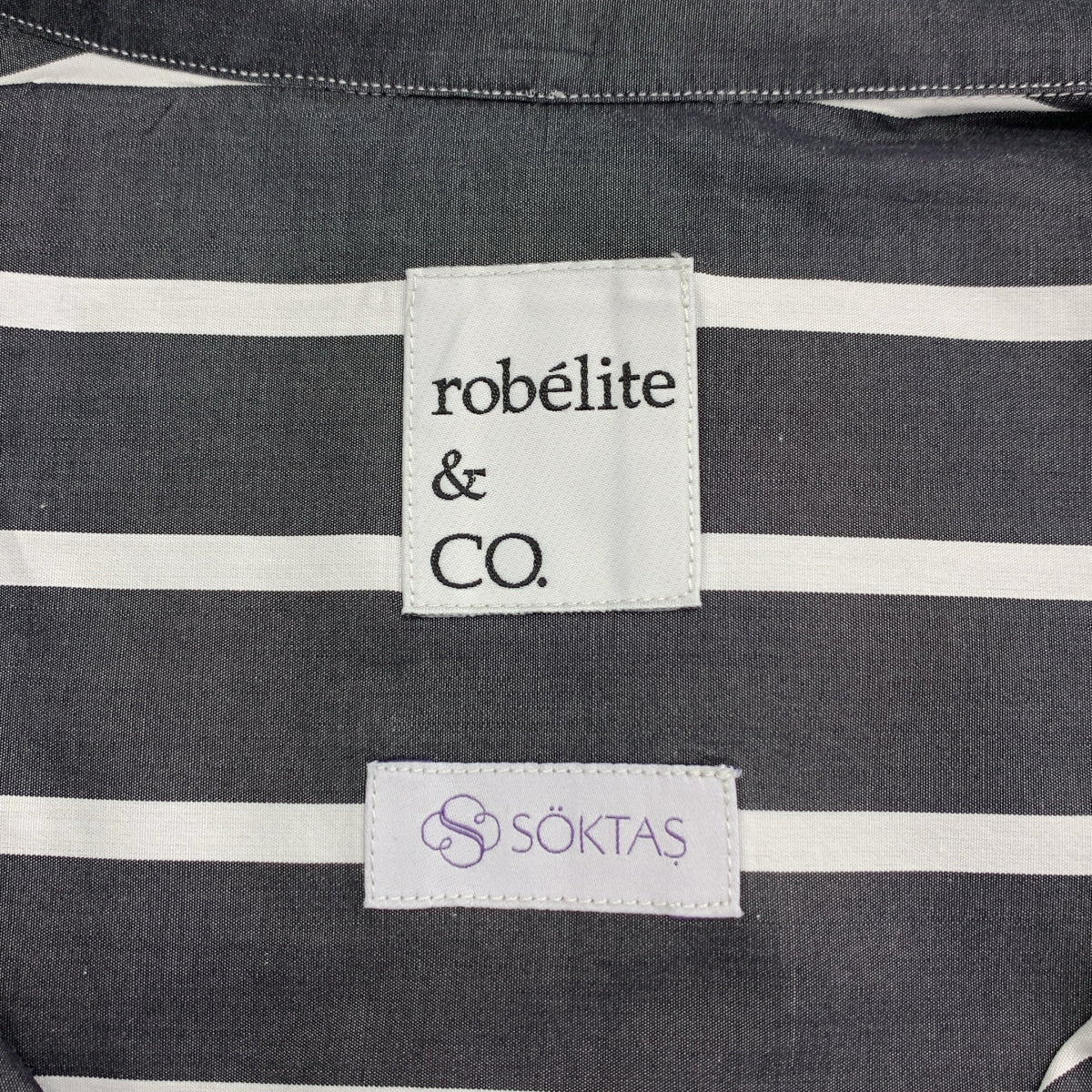 robelite&CO. / ローベリイテアンドシーオー | × L'Appartement Wide Stripe Shirt ワイド ストライプ シャツ | 38 | ネイビー/ホワイト | レディース