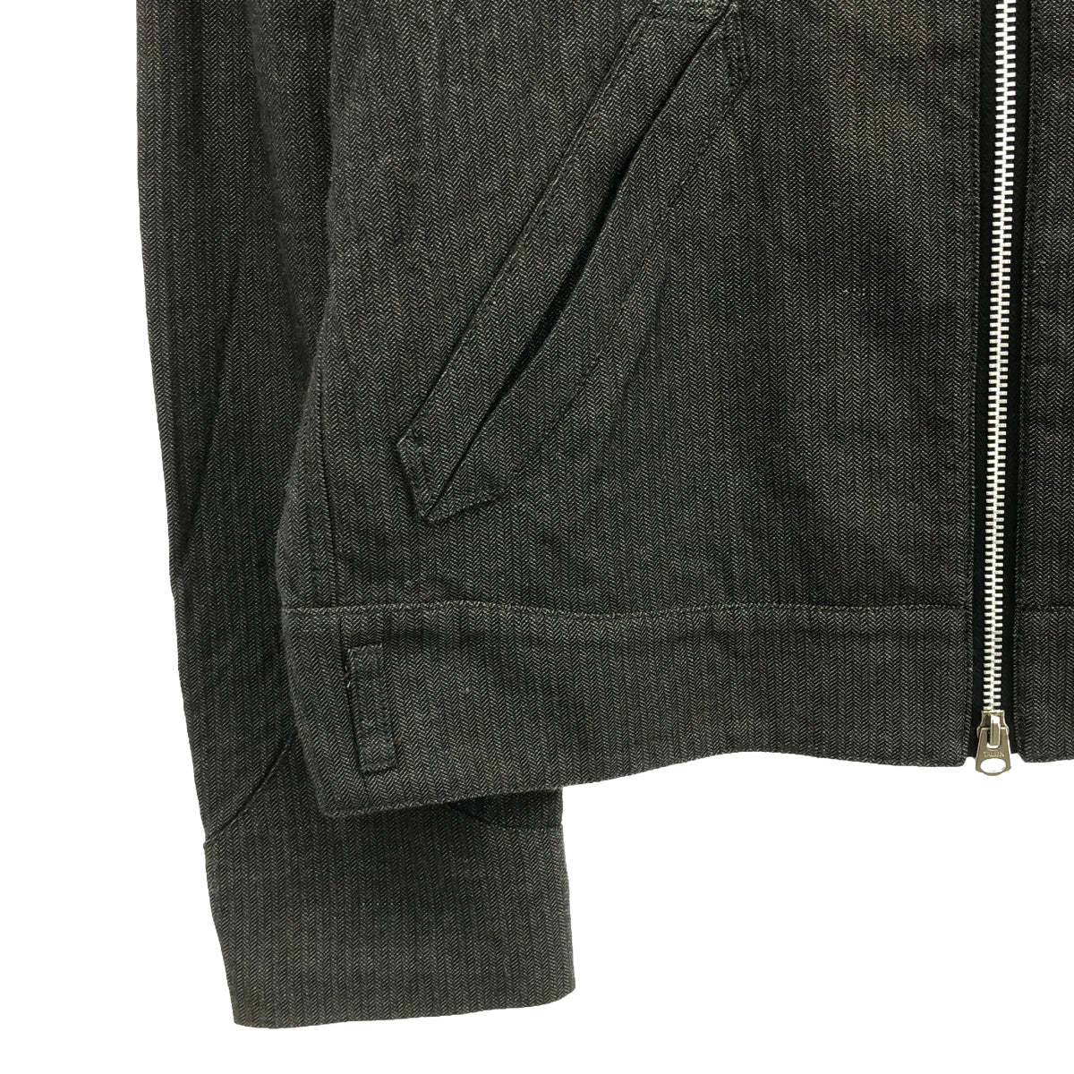 BLACKBIRD | Herringbone Zip-up Work Jacket | 1 | Charcoal Gray | Men's