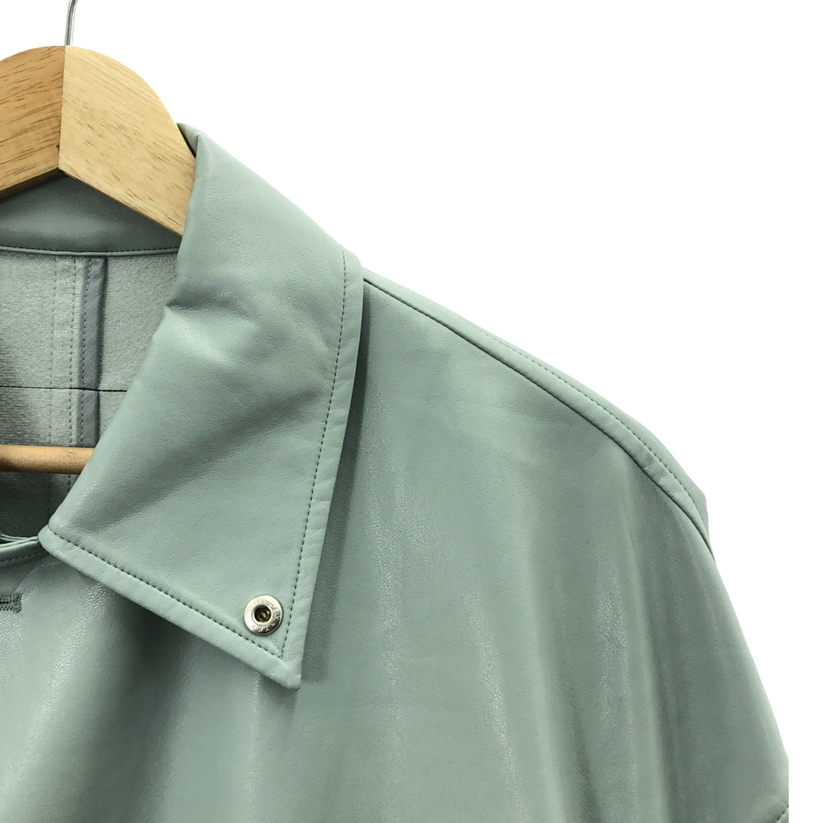【美品】  AMERI / アメリ | × N.HOOLYWOOD / エヌハリウッド FAKE LEATHER JACKET / フェイクレザー オーバー ジャケット | S | グレー | レディース