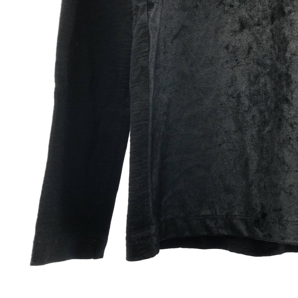 COMME des GARÇONS 針織衫 | 1995秋冬 | 羊毛與絲絨針織衫，圓領，撞色裝飾 |