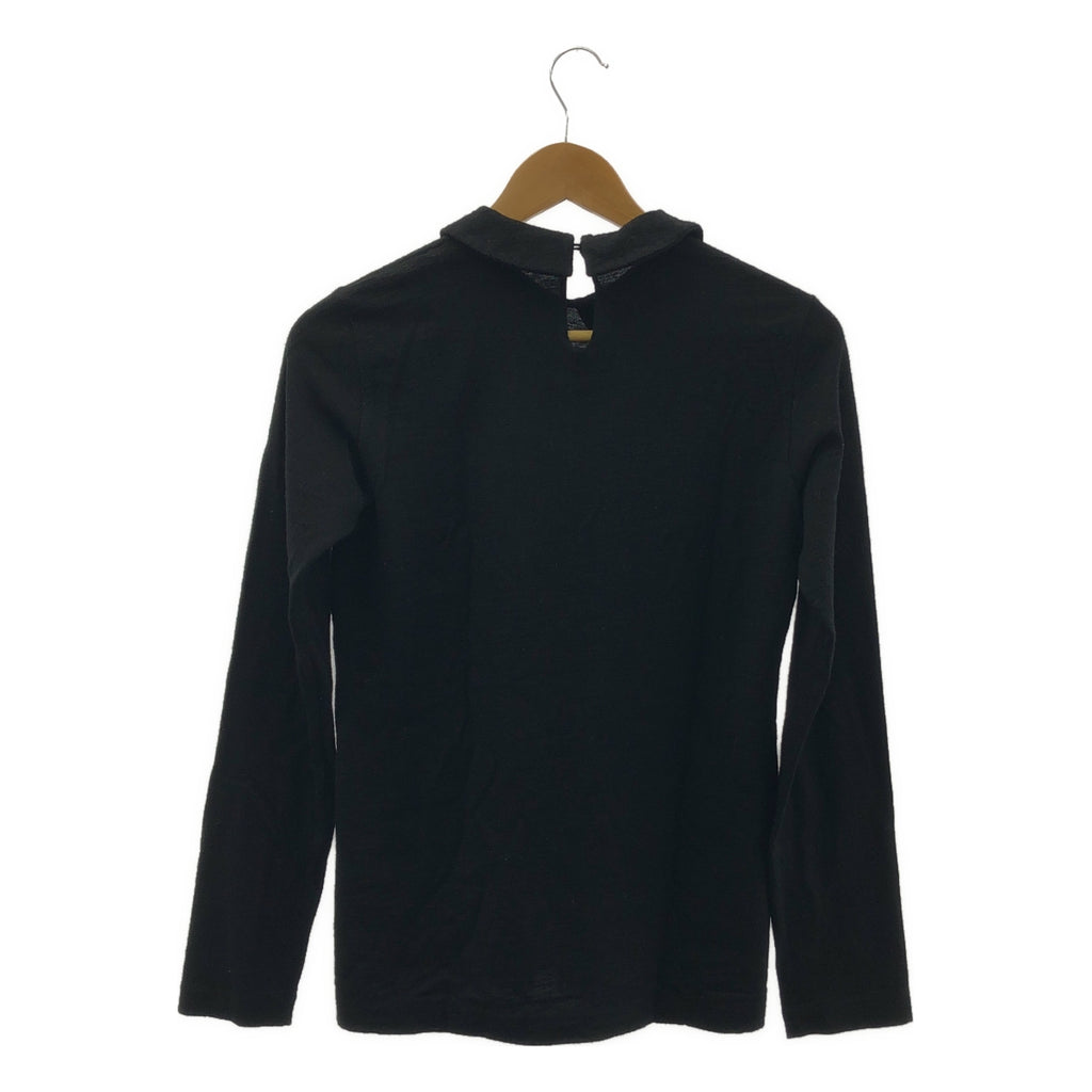 COMME des GARÇONS 針織衫 | 1995秋冬 | 羊毛與絲絨針織衫，圓領，撞色裝飾 |