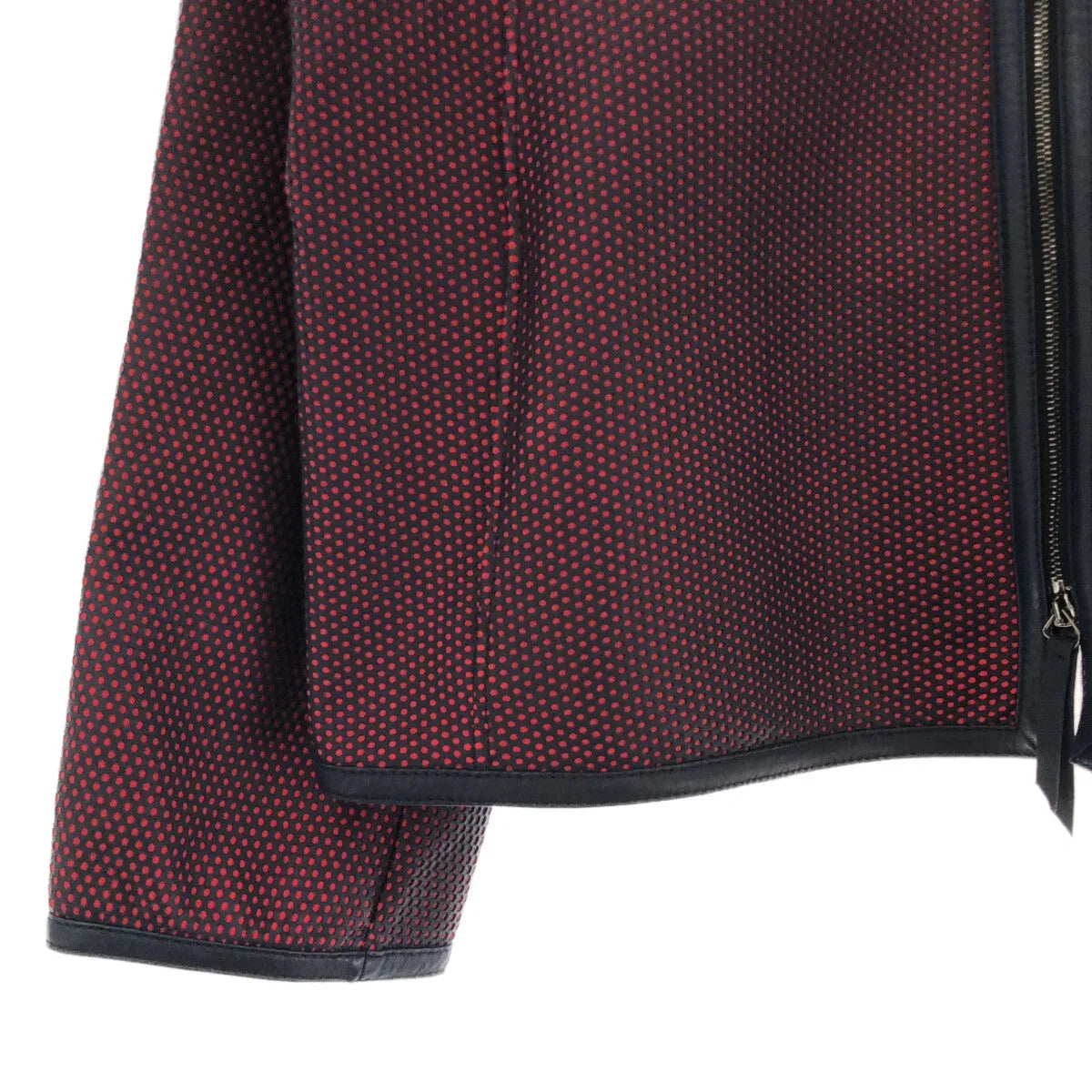 ARMANI COLLEZIONI / アルマーニコレツォーニ | メッシュ ボンディング パイピング ノーカラージャケット | 40 | ネイビー | レディース