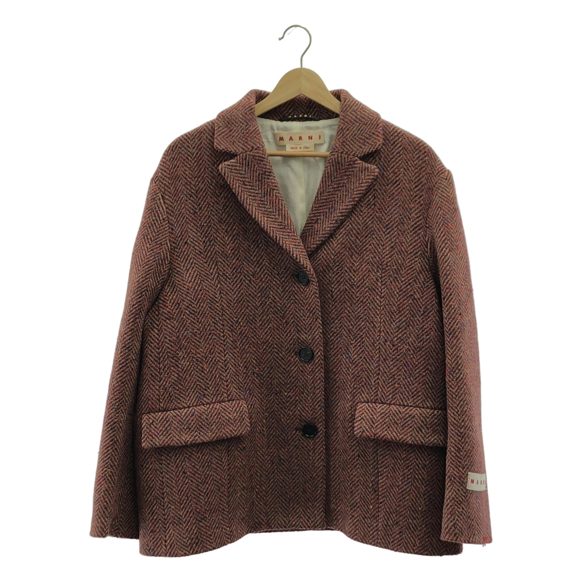MARNI / マルニ | 2022AW | ウール ヘリンボーン テーラードジャケット | 38 | レディース