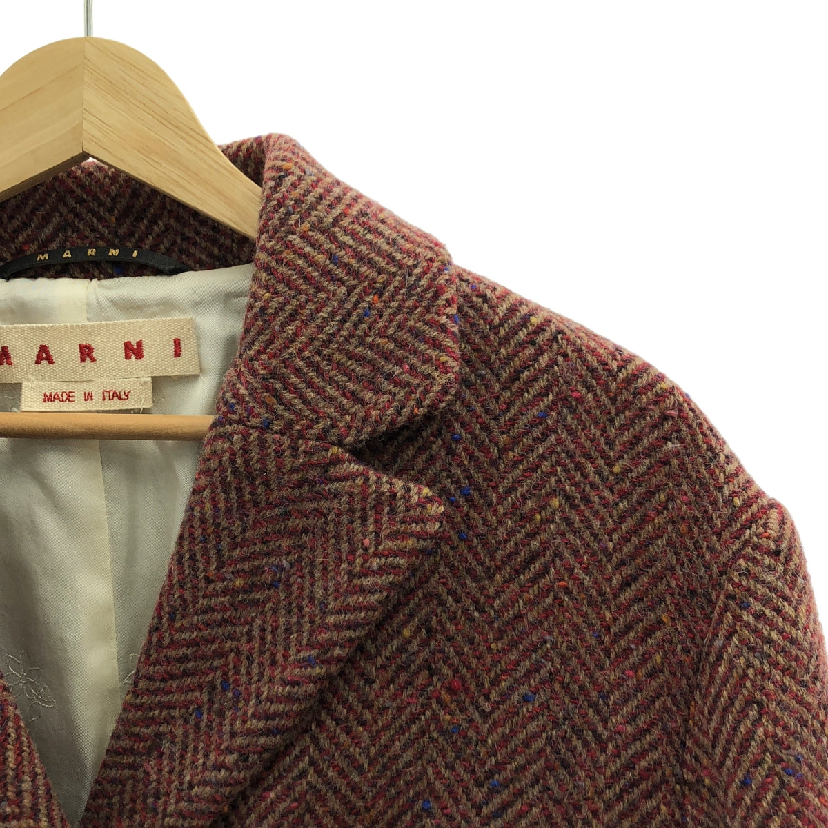 MARNI / 마르니 | 2022AW | 울 헤링본 테일러드 재킷 | 38 | 여성