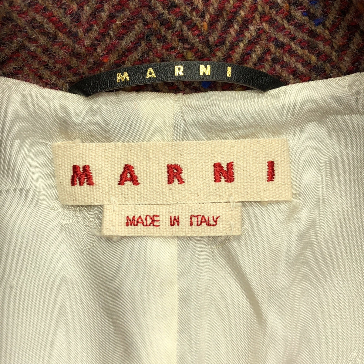 MARNI / 마르니 | 2022AW | 울 헤링본 테일러드 재킷 | 38 | 여성