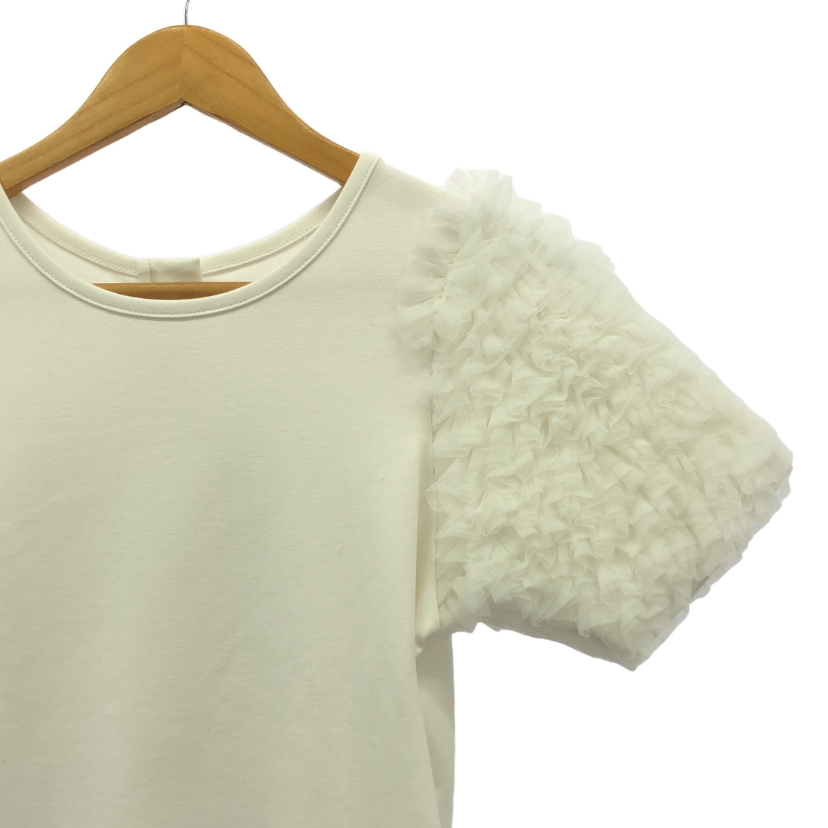 JENNE / ジェンヌ | 袖ボリュームチュールＴシャツ | M | レディース