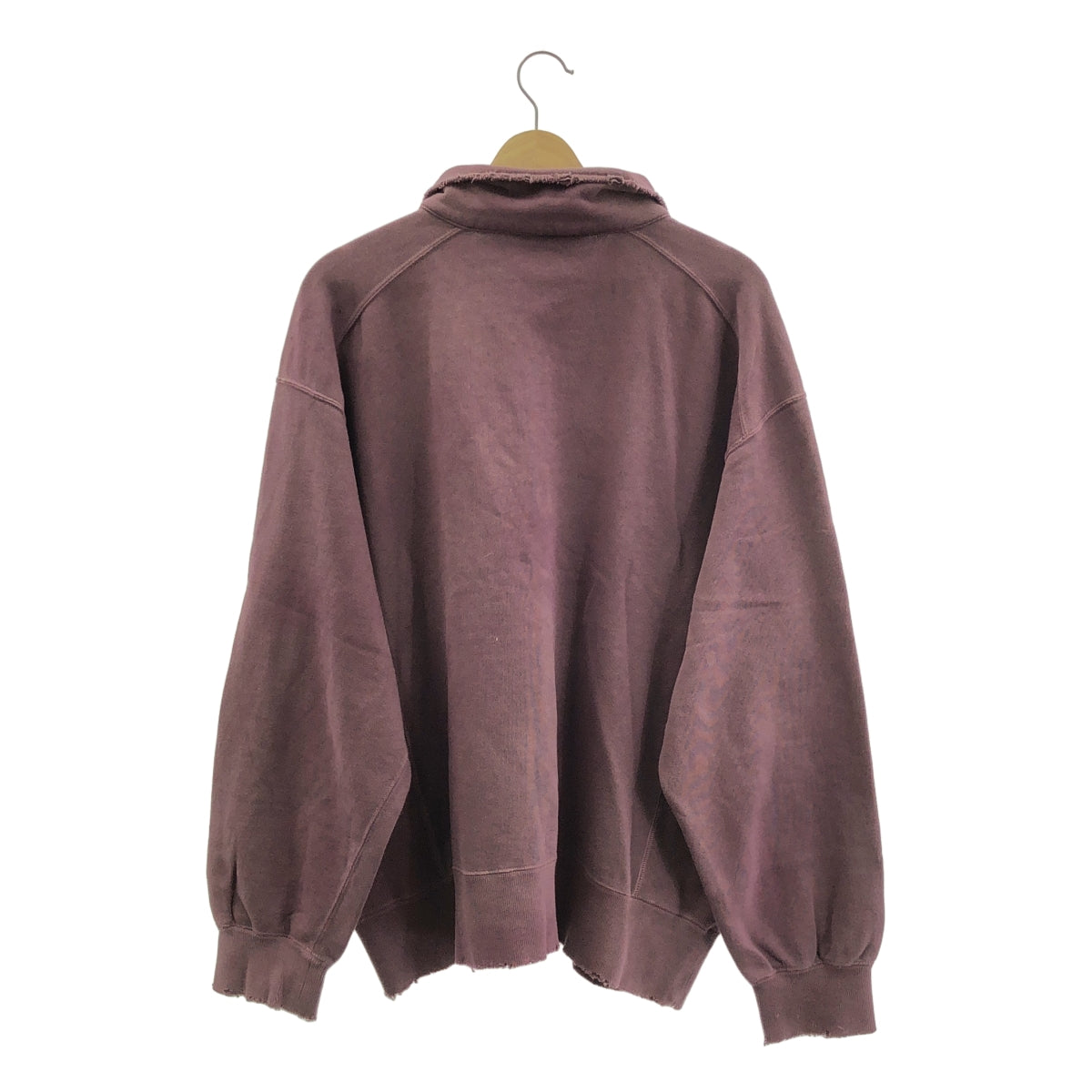 ANCELLM / アンセルム | HALF ZIP SWEAT SHIRT / ダメージ加工 ハーフ