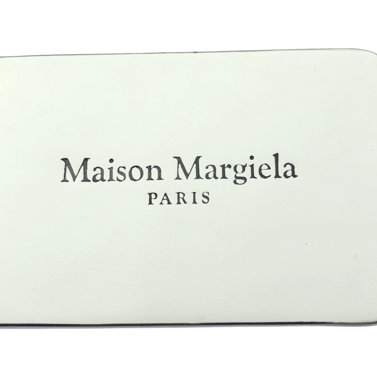 【美品】  Maison Margiela / メゾンマルジェラ | 2024SS | FOUR STITCHES KEYRING LARGE ロゴ キーリング | ホワイト / ブラック | レディース