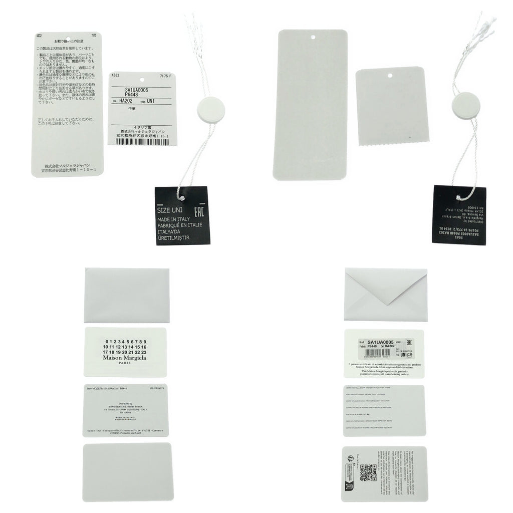 【美品】  Maison Margiela / メゾンマルジェラ | 2024SS | FOUR STITCHES KEYRING LARGE ロゴ キーリング | ホワイト / ブラック | レディース