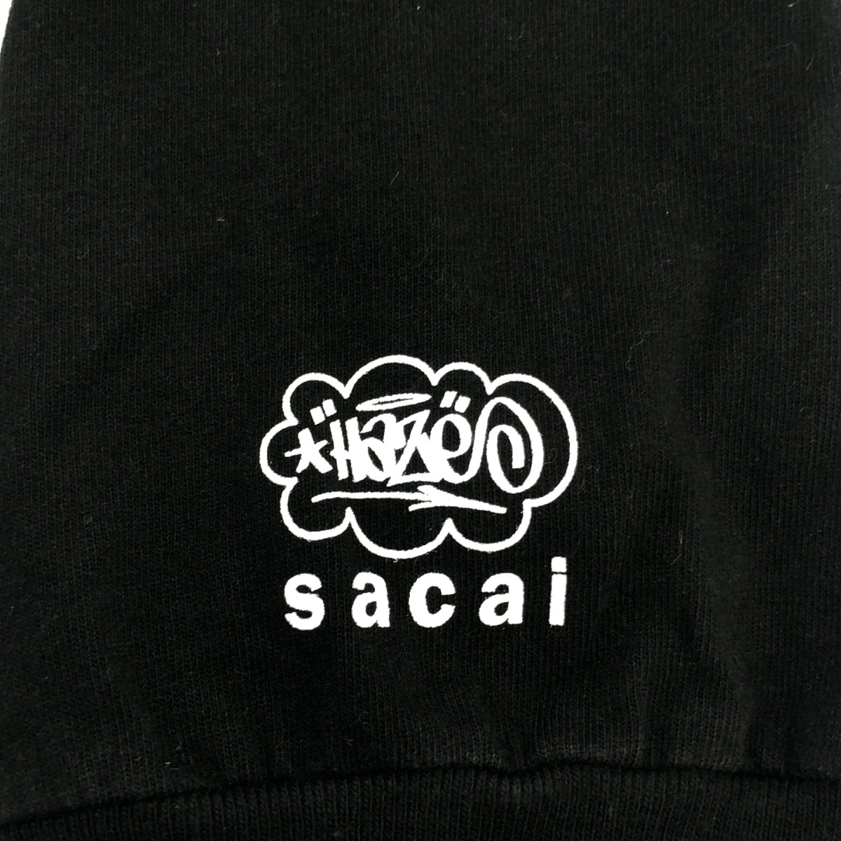 sacai / 薩卡伊 | 2023SS | × Eric Haze One Kind 文字 / 標誌印花多層袖T卹 剪裁與縫紉 | 3 | 黑色 | 男款