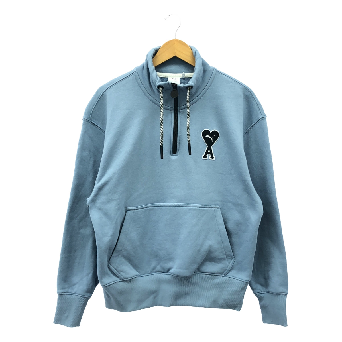 AMI Alexandre Mattiussi | 2022AW | HALF ZIP SWEATSHIRT | M | Light Blue | Men's