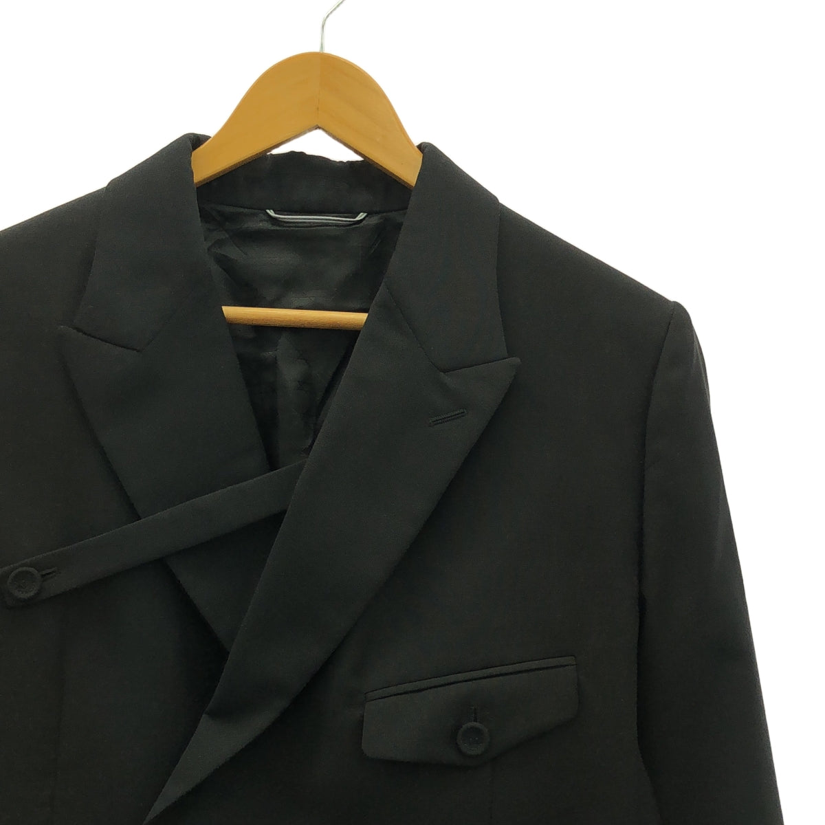 【美品】  Dior / ディオール | 2022AW | セットアップ / ウール モヘア ストラップ ダブルブレスト テーラードジャケット / スラックス | 48 | ブラック | メンズ