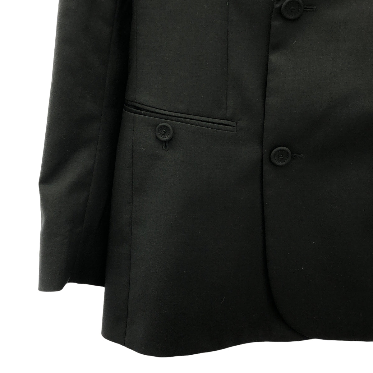 [品相良好] Dior | 2022AW | Set-up / 羊毛馬海毛肩帶雙排扣訂製外套 / 休閒褲 | 48 | 黑色 | 男士