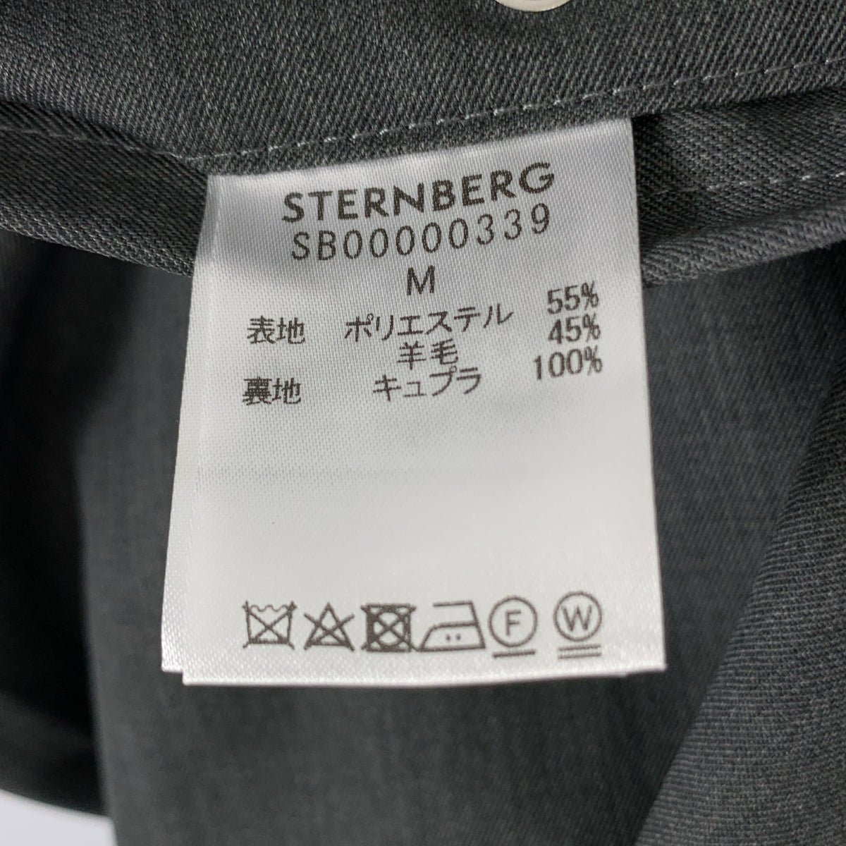 STERNBERG / 스탬버그 | 울 가바 와이드 플리츠 팬츠 | M | 그레이 | 남성