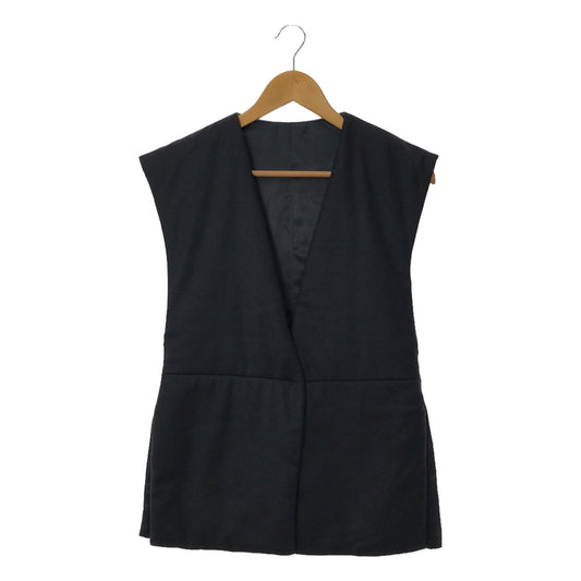 【美品】  GABRIELA COLL GARMENTS / ガブリエラコールガーメンツ | × Loro Piana / ロロピアーナ ウール 中綿 ベスト / 総裏地 | 1 | black | レディース