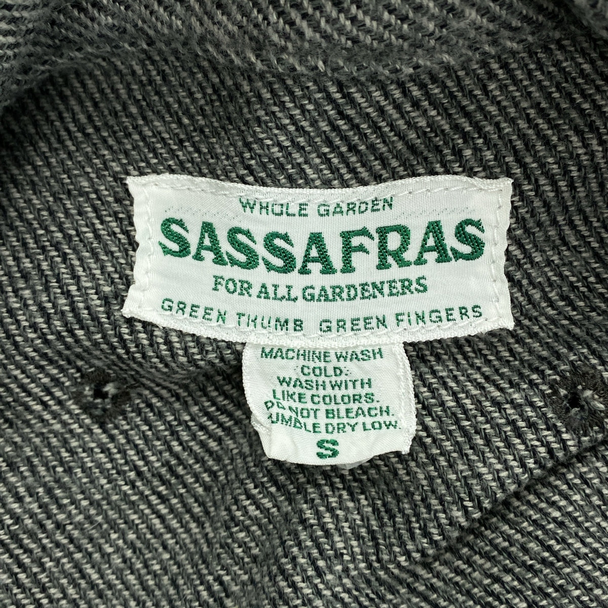 SASSAFRAS / 사사후라스 | Green Thumb Shirt 코튼 플란넬 그린 샘 셔츠 | S | 남성