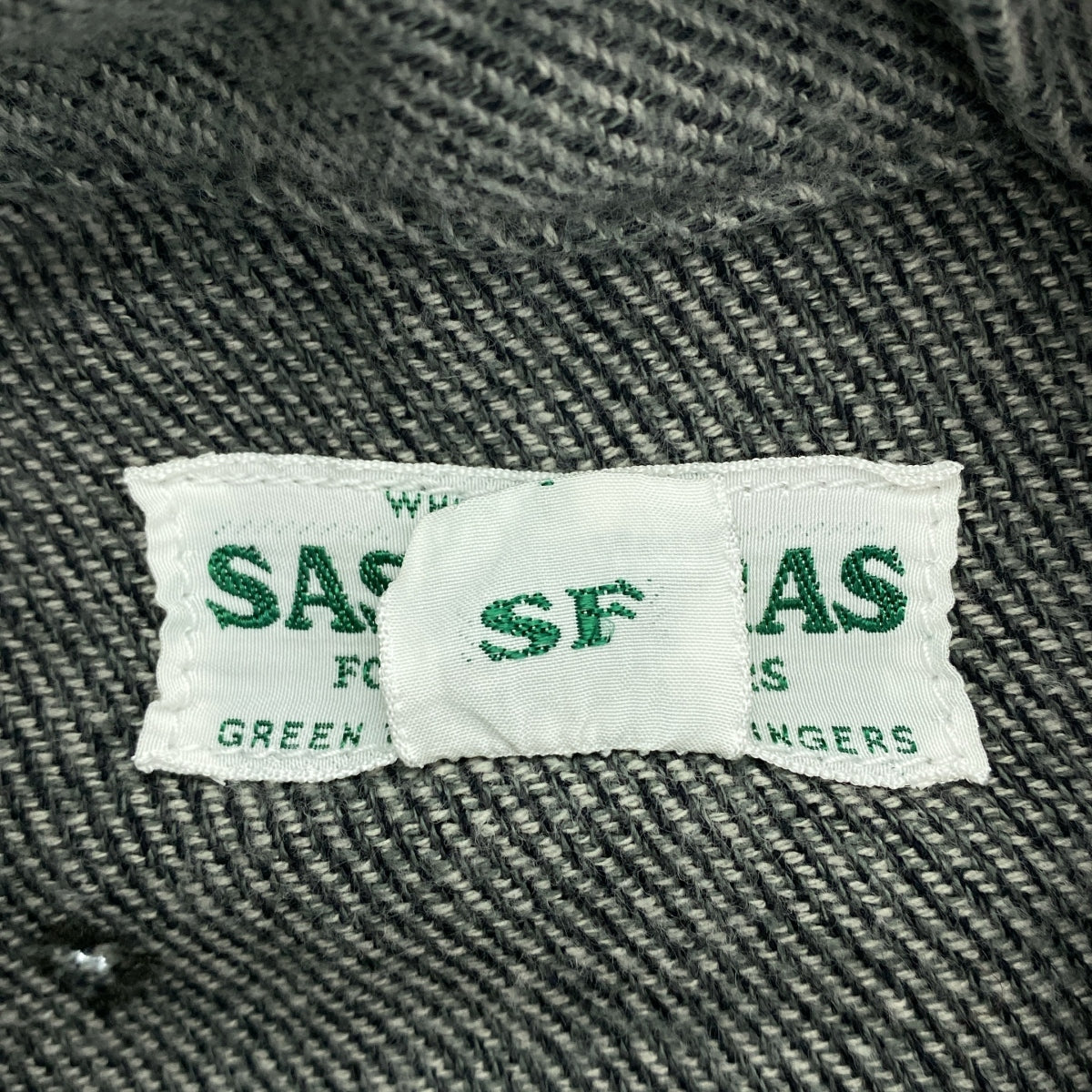 SASSAFRAS / 사사후라스 | Green Thumb Shirt 코튼 플란넬 그린 샘 셔츠 | S | 남성