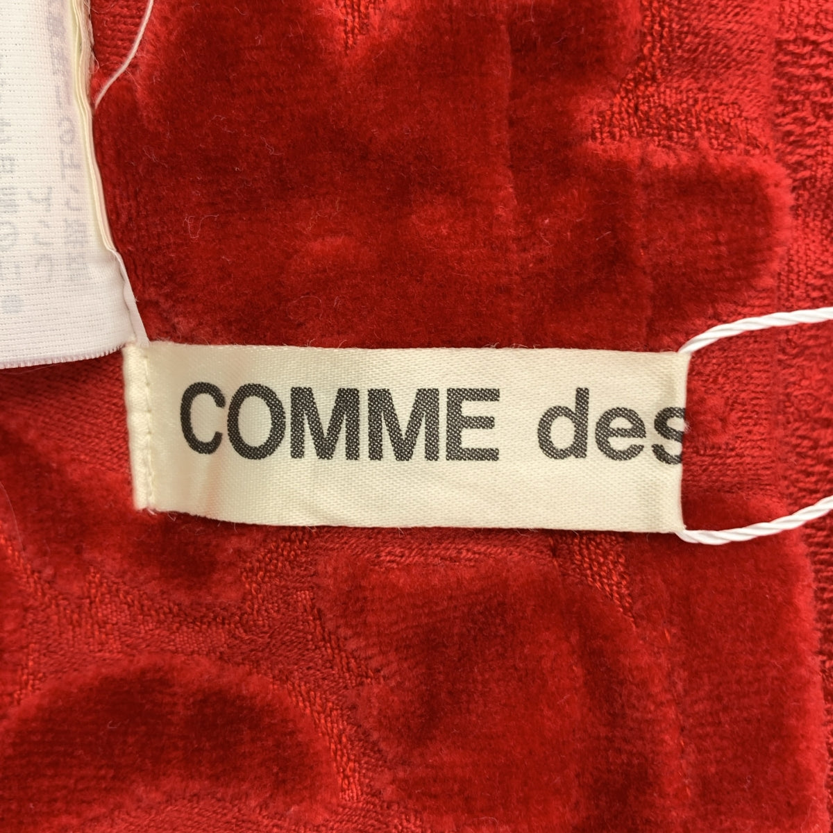 [品相良好] COMME des GARCONS | 1996AW / AD1996 | 90年代植絨花朵2WAY抽繩天鵝絨半身裙 | S | 紅色 | 女款