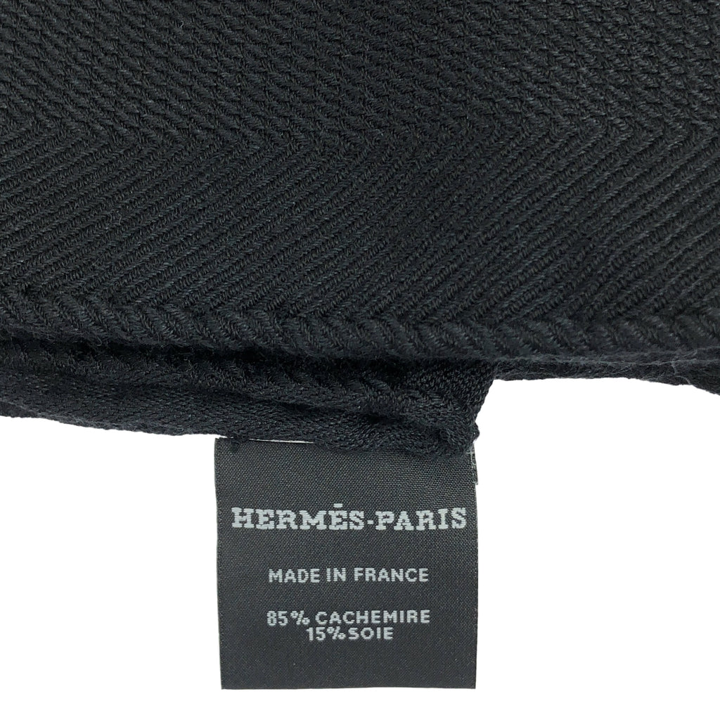 【美品】  HERMES / エルメス | ニュー・リブリス カシミヤ シルク ストール ショール | ブラック