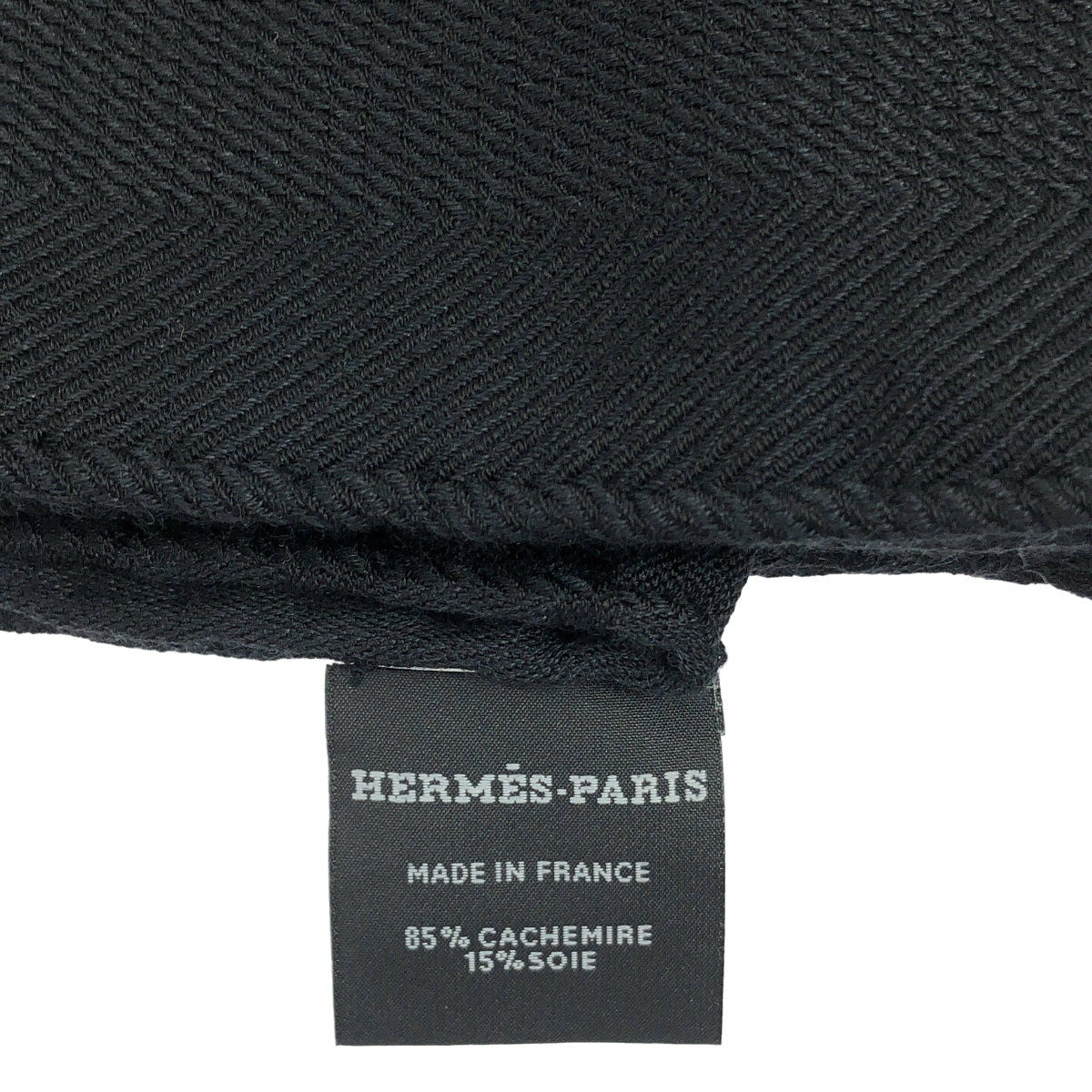 [狀況極佳] HERMES | 全新 Libris 羊絨與絲綢披肩/披肩 | 黑色