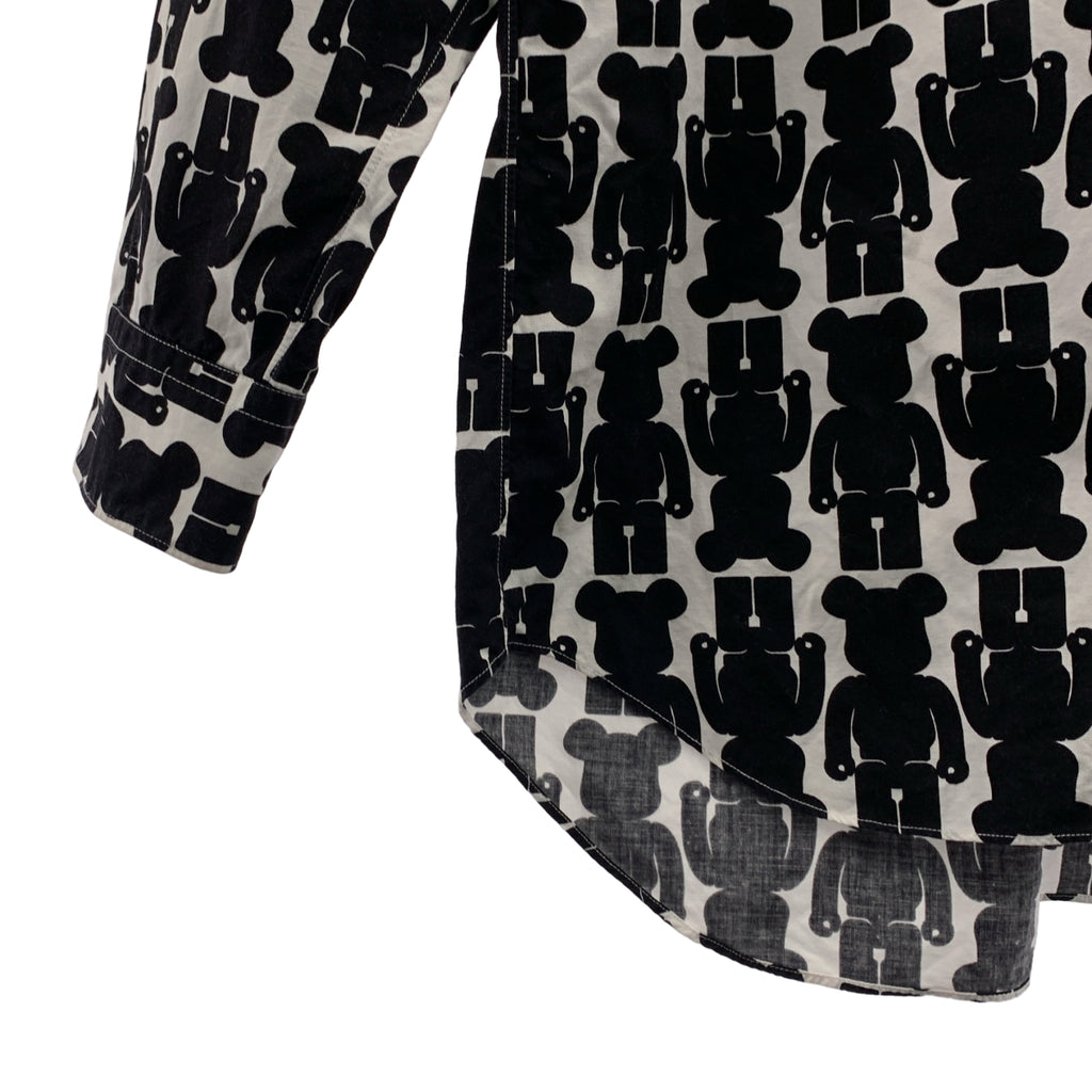 BLACK COMME des GARCONS / 블랙콤 데 갤슨 | 2009SS | × MEDICOM TOY 메디콤 토이 베어브릭 총무늬 프린트 셔츠 | L |