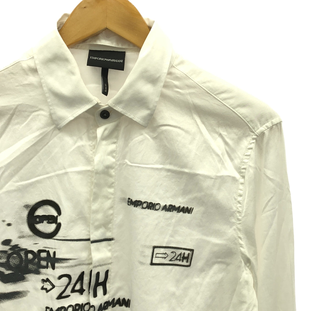 試着のみ　エンポリオアルマーニ　カジュアルシャツ EMPORIO ARMANI シャツ 「エンポリオ アルマーニ」グルカラー