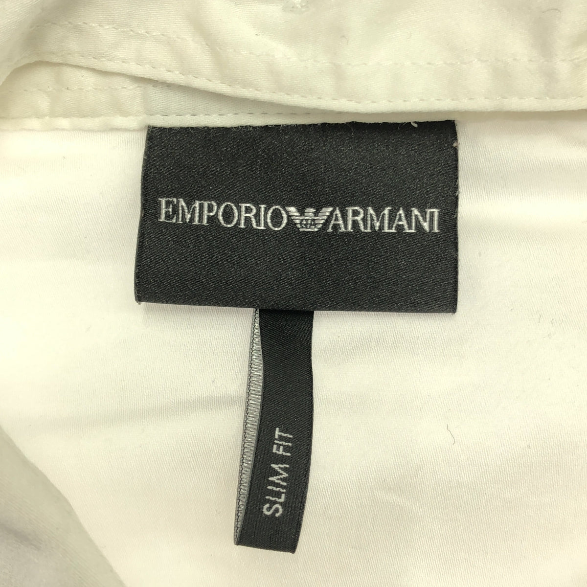 EMPORIO ARMANI / エンポリオアルマーニ | 2way 付け襟 プリント バンドカラー / レギュラーカラー シャツ | M | ホワイト | メンズ
