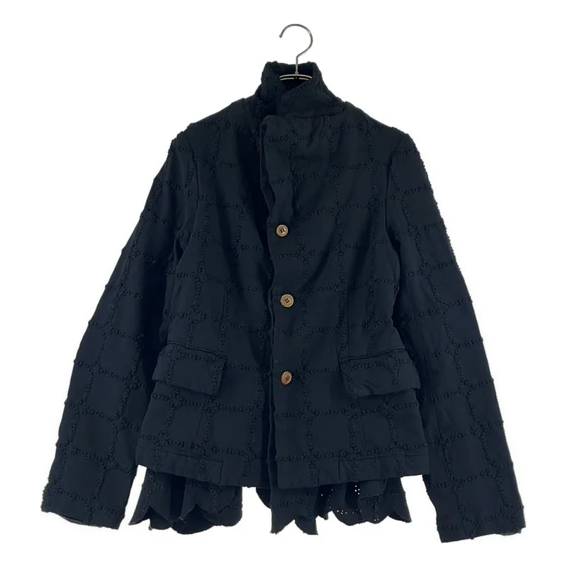 COMME des GARCONS COMME des GARCONS / コムコム | 2011AW | ポリ縮絨 染色加工 レイヤード ジャケット | XS | レディース